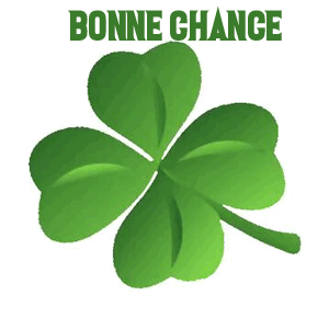 Gif animé bonne chance trèfle qui tourne